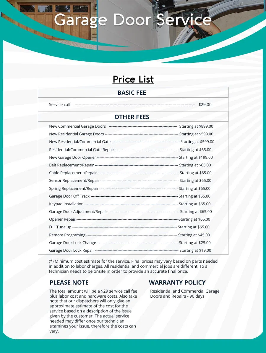 Garage Door Mobile Service Repair Thornton, CO 303-222-0728